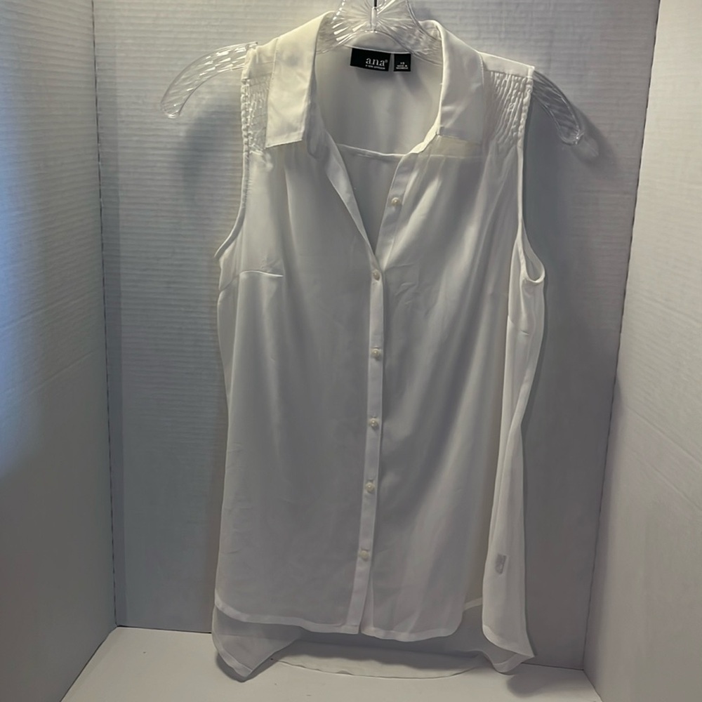 A.n.a. Sheer white XS blouse sku: A7
